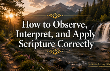 How to Observe Interpret and Apply Scripture Correctly