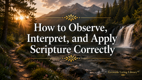 How to Observe Interpret and Apply Scripture Correctly